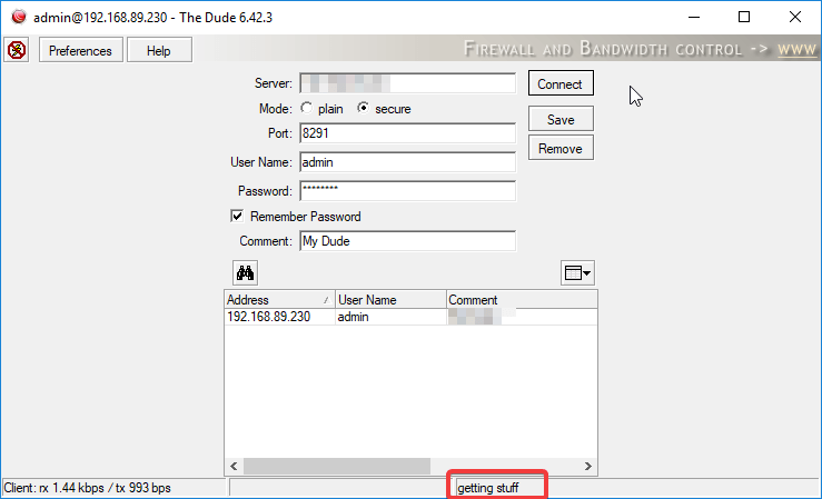Dude issue with database